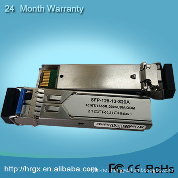 Compatible Finisar SFP 1310nm 1.25G 20KM SFP transceivers fiber optical receiver module